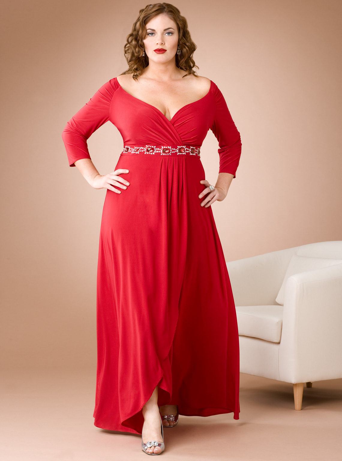 red-plus-size-formal-dress