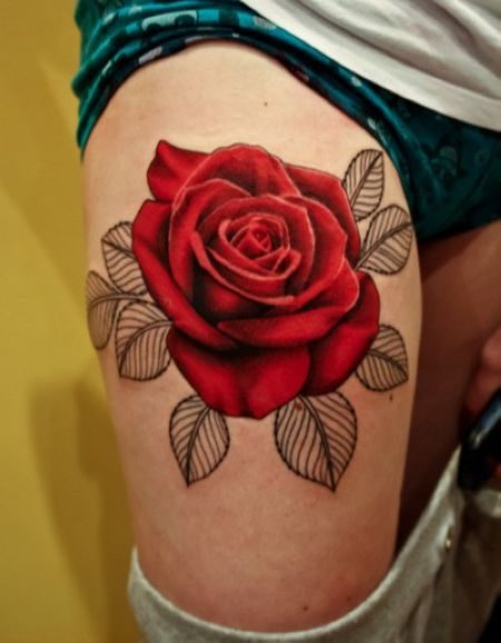 classic-rose-flower-tattoo