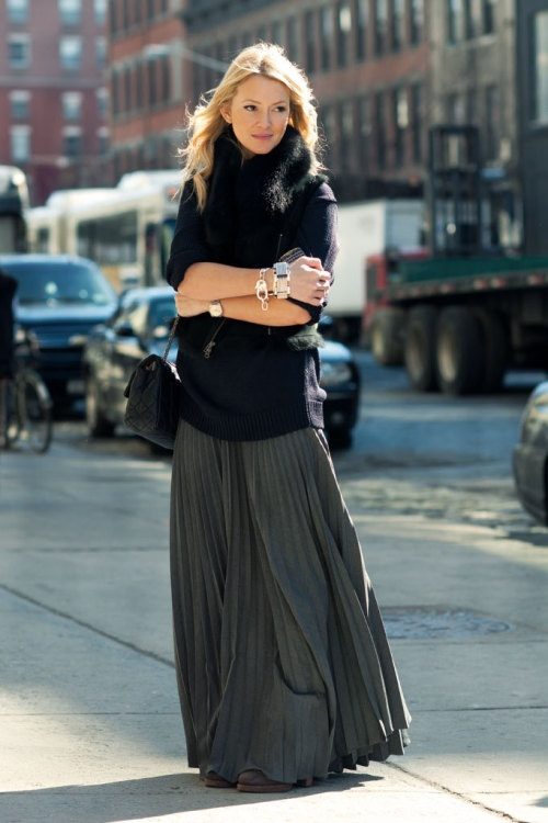 maxi-dress-and-oversized-sweater