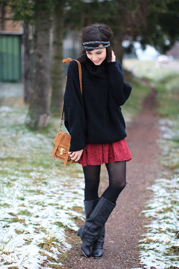 skirt-and-oversized-sweater
