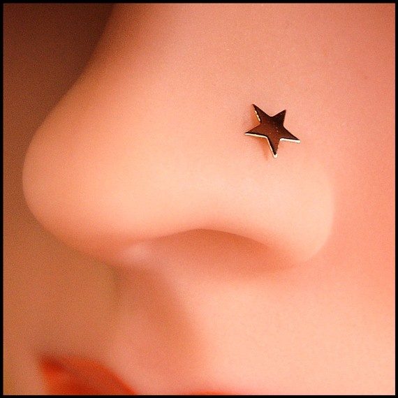 star-stud-nose-piercing