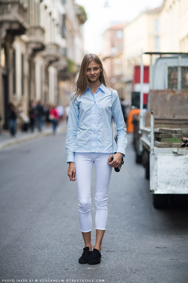 white-pants-and-button-down-shirt