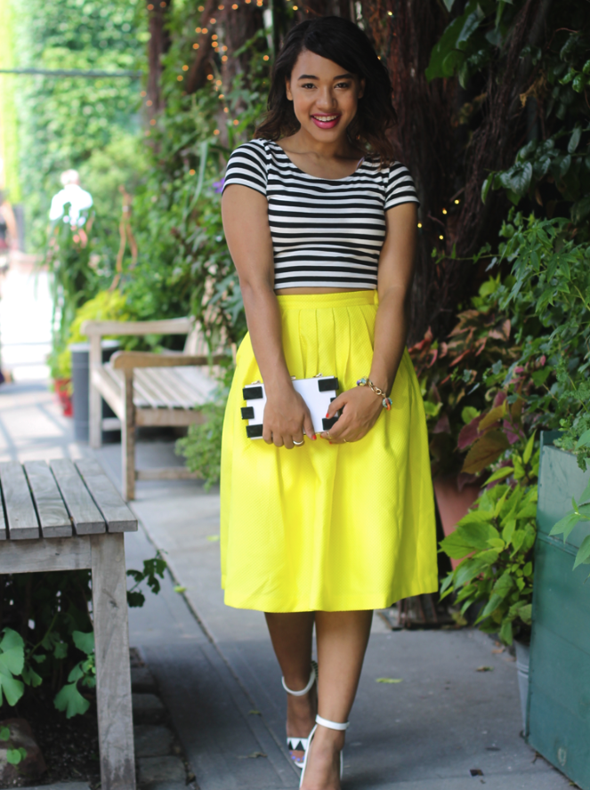 bright-yellow-midi-skirt-for-hourglass