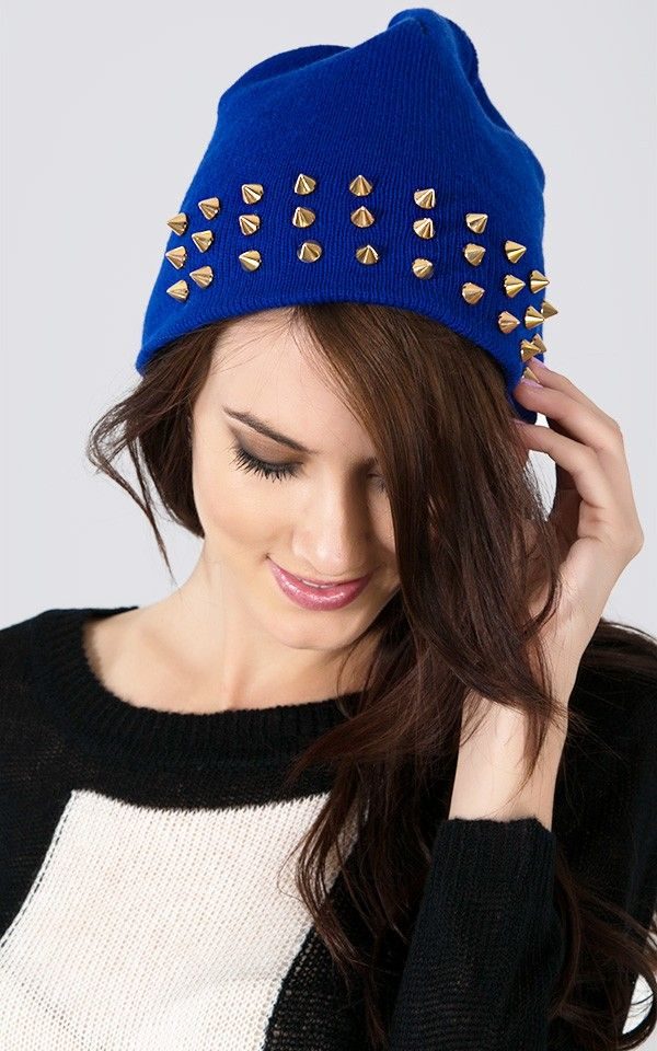 cool-blue-spiked-beanie