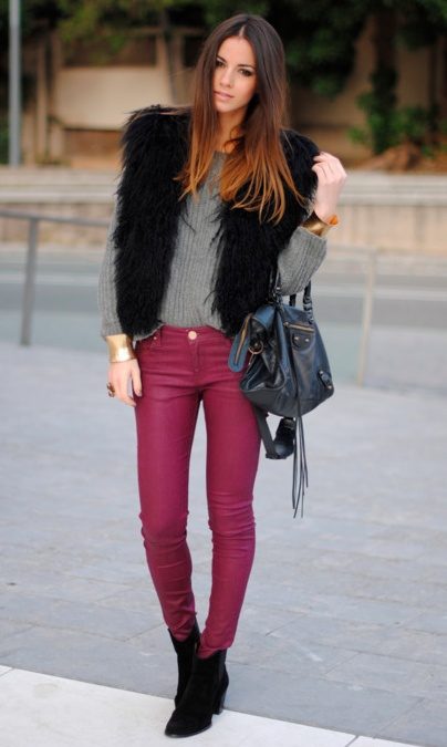 maroon-and-black-outfit