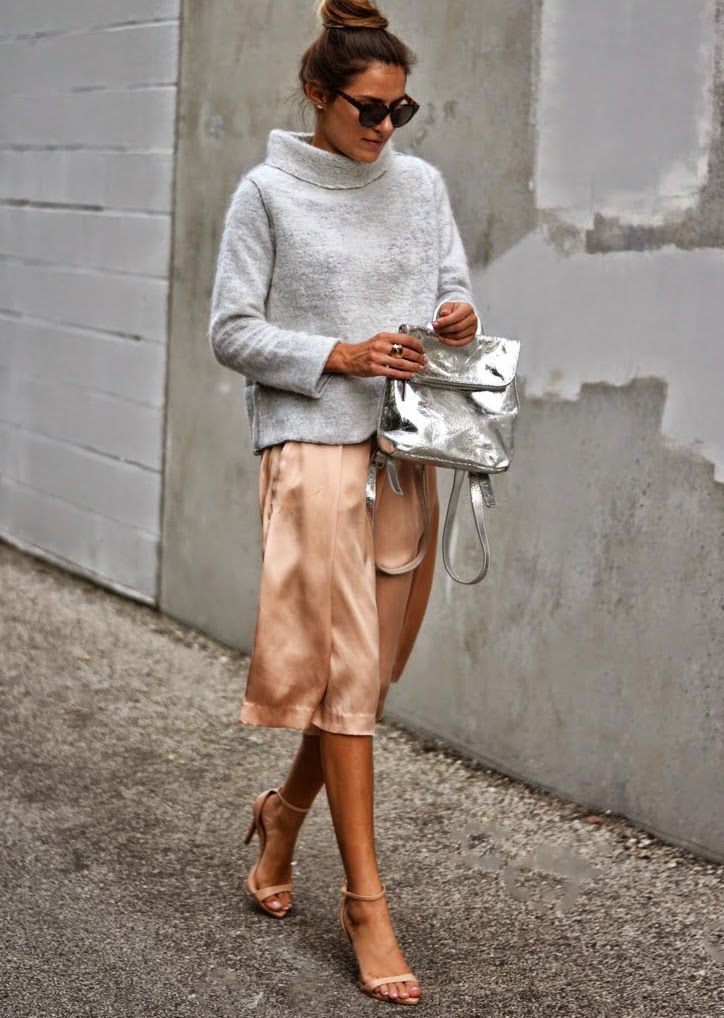 silk-skirt-and-sweater