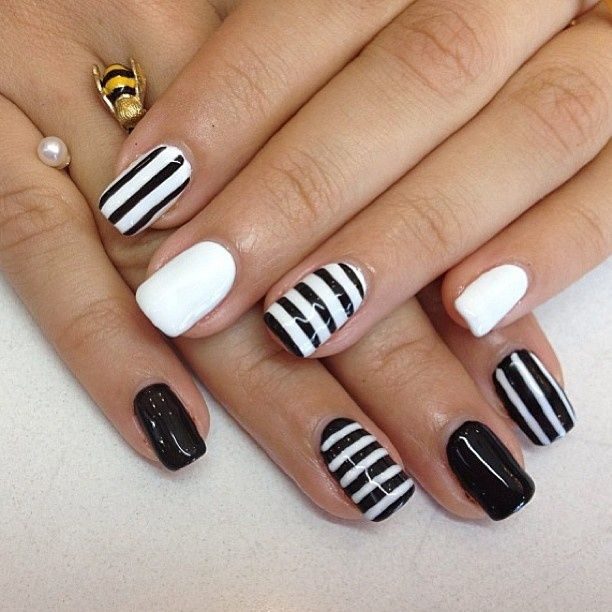 stripes-and-accent-nails
