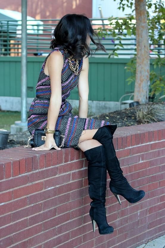 black-knee-high-boots-and-dres