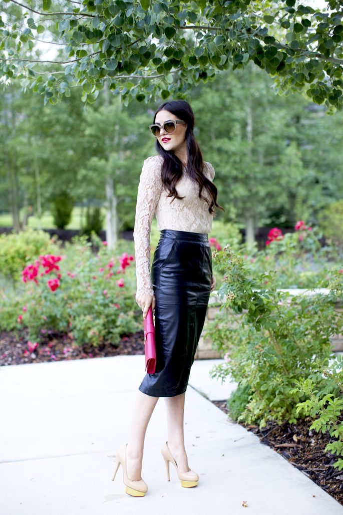 classy-leather-and-lace-outfit