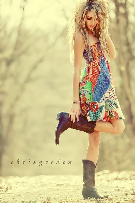 cowboy-boots-with-girly-dress