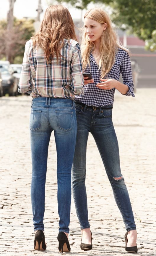 plaid-and-high-waist-jeans