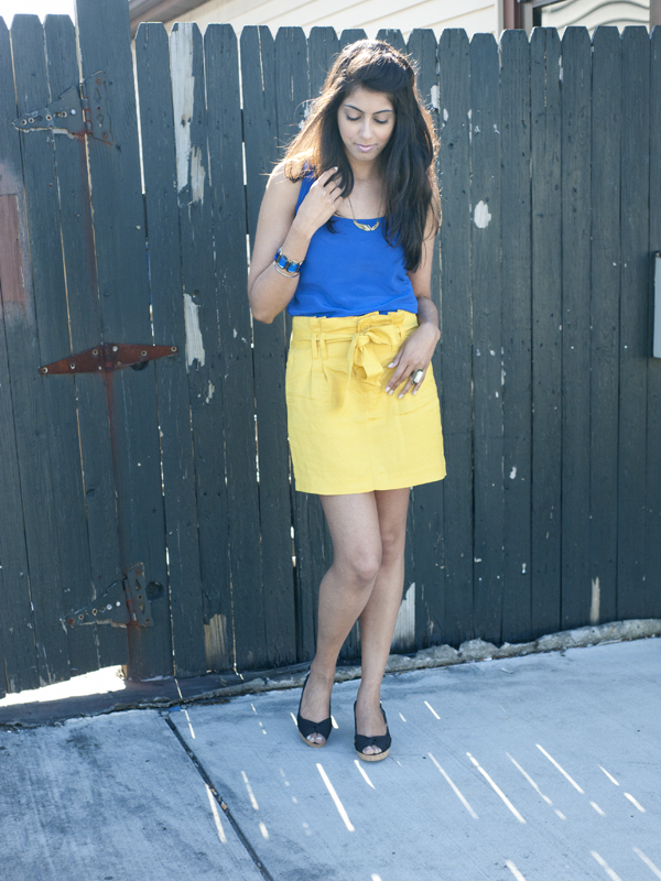 yellow-paperbag-waist-skirt