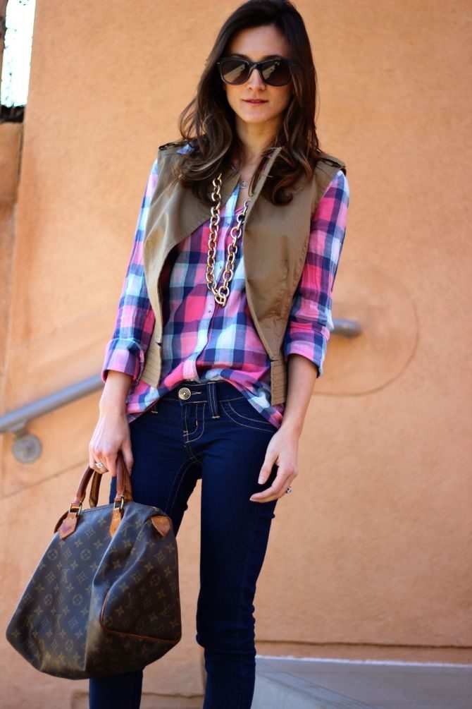 pink-and-blue-plaid-top