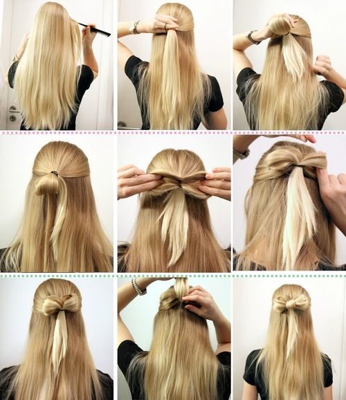 how-to-do-a-half-updo-bow