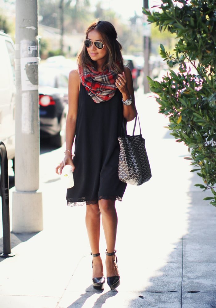 scarf-and-black-dress